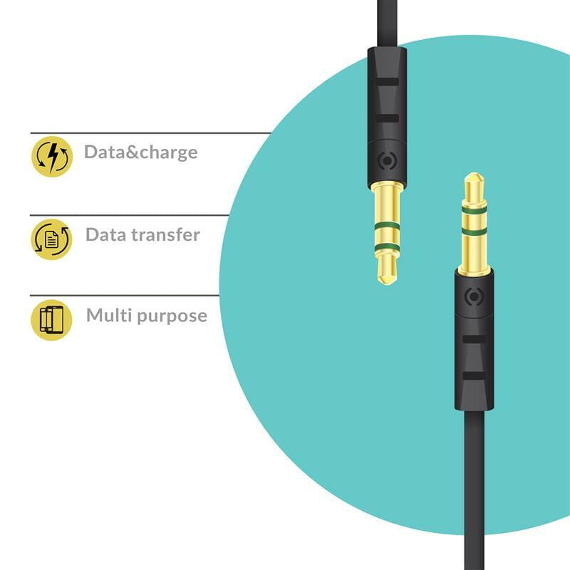 Аудіо-кабель Piko CB-AB11 3.5 мм - 3.5 мм (M/M), 1 м, Black (1283126489150)