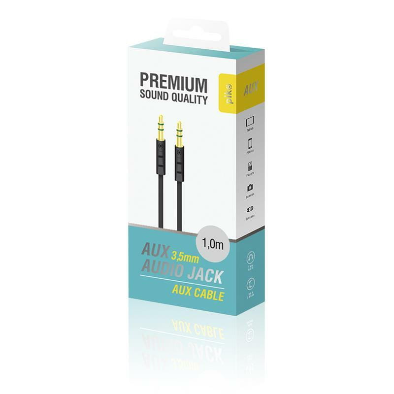Аудио-кабель Piko CB-AB11 3.5 мм - 3.5 мм (M/M), 1 м, Black (1283126489150)