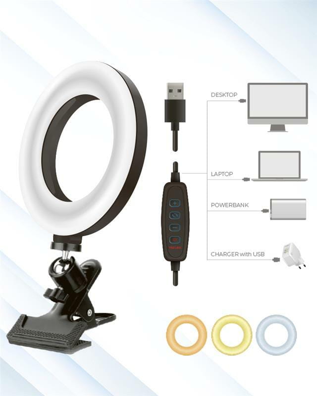 Кільцева USB LED-лампа ACCLAB AL-LR050 (1283126511578)