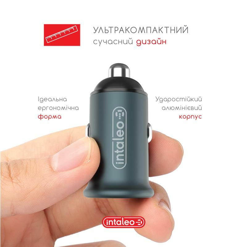 Автомобильное зарядное устройство Intaleo CCG482 (2USB, 4.8A) Grey (1283126521553)