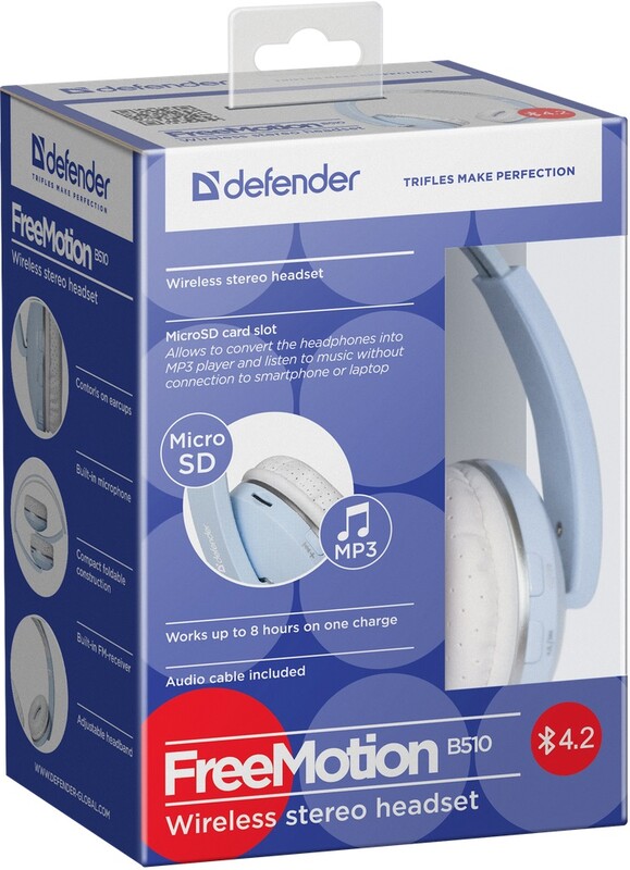 Bluetooth-гарнитура Defender FreeMotion B510 Blue (63510)