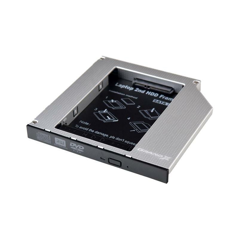 Адаптер Grand-X для подключения HDD 2.5" в отсек привода ноутбука SATA3 12.7мм (HDC-27)