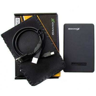Внешний карман Grand-X для HDD 2,5" USB 2,0 (HDE22)