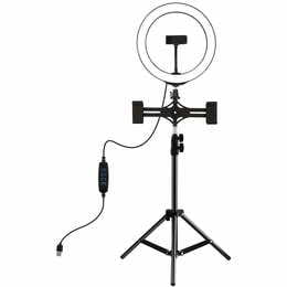 Кольцевая USB LED-лампа Puluz PKT3053B 10" + штатив 1.1 м (PKT3053B)