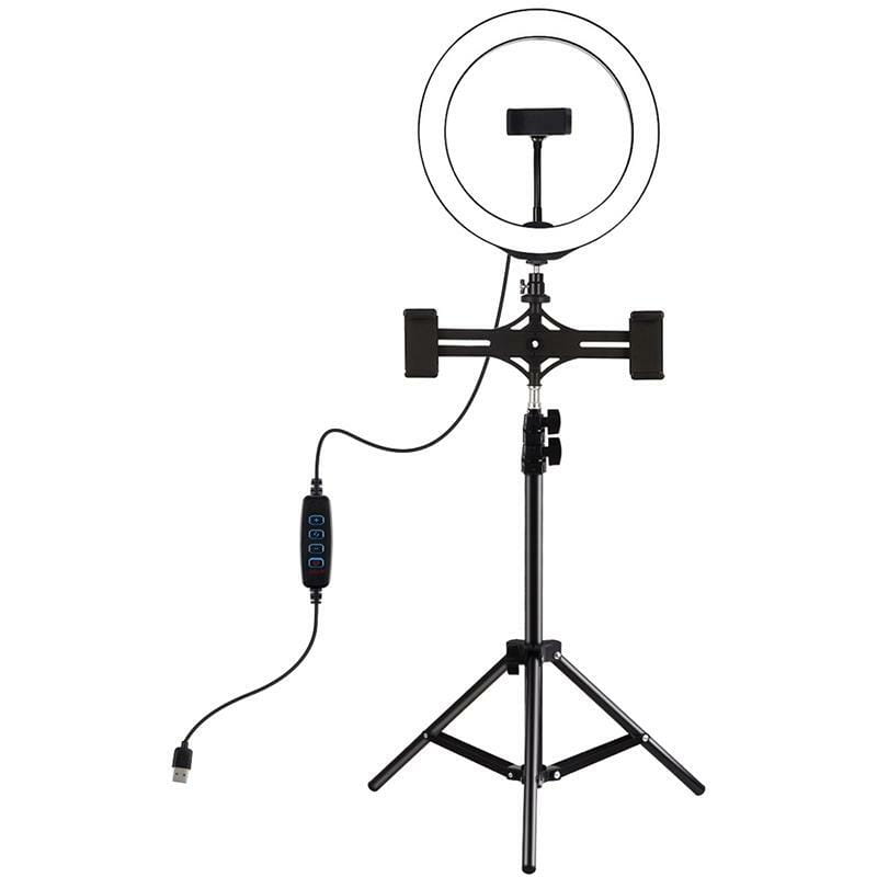 Кольцевая USB LED-лампа Puluz PKT3053B 10" + штатив 1.1 м (PKT3053B)