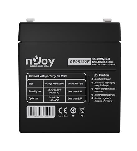 Акумуляторна батарея Njoy GP05122F 12V 5AH (BTVACEUOATF2FCN01B) AGM