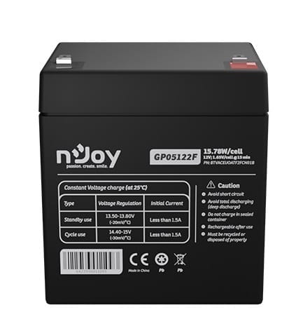 Фото - Батарея для ИБП nJoy Акумуляторна батарея  GP05122F 12V 5AH  AGM (BTVACEUOATF2FCN01B)