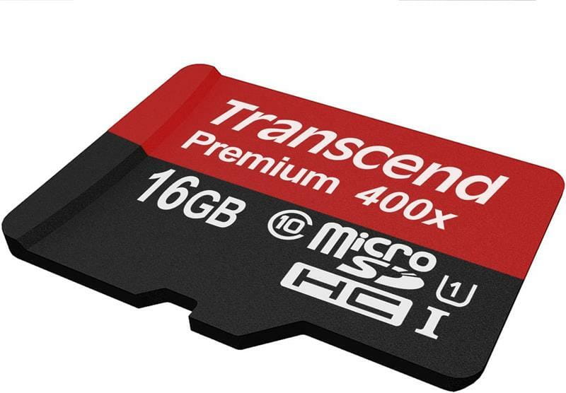 Карта памяти MicroSDHC  16GB UHS-I Class 10 Transcend Premium 400x (TS16GUSDCU1)