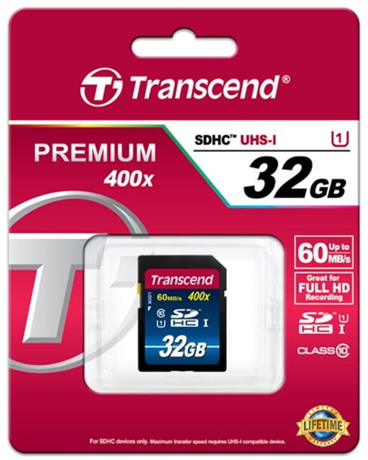 Карта пам`ятi SDHC 32GB UHS-I Class 10 Transcend Premium 400x (TS32GSDU1)