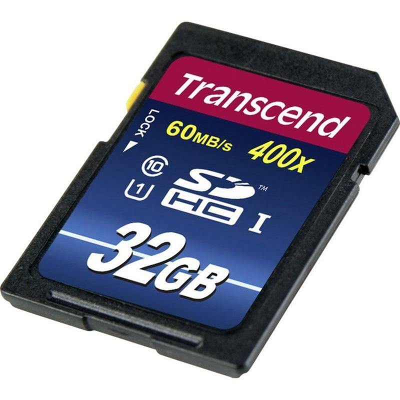 Карта памяти SDHC  32GB UHS-I Class 10 Transcend Premium 400x (TS32GSDU1)