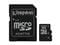 Фото - Карта пам`ятi MicroSDHC 8GB Class 4 Kingston + SD-adapter (SDC4/8GB) | click.ua