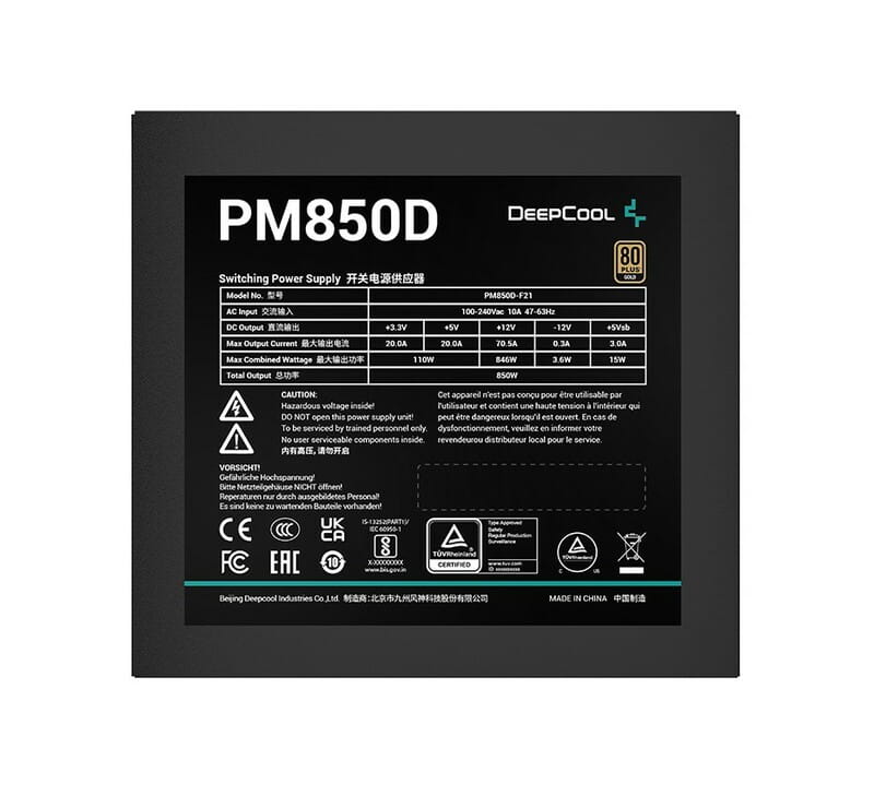 Блок живлення DeepCool PM850D (R-PM850D-FA0B-EU) 850W