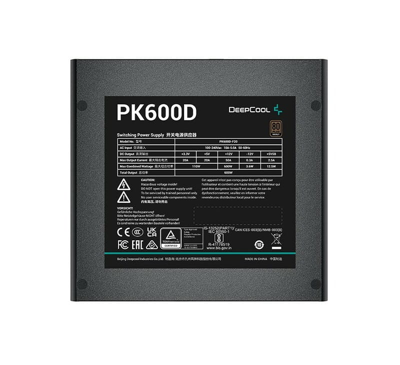 Блок живлення DeepCool PK600D (R-PK600D-FA0B-EU) 600W