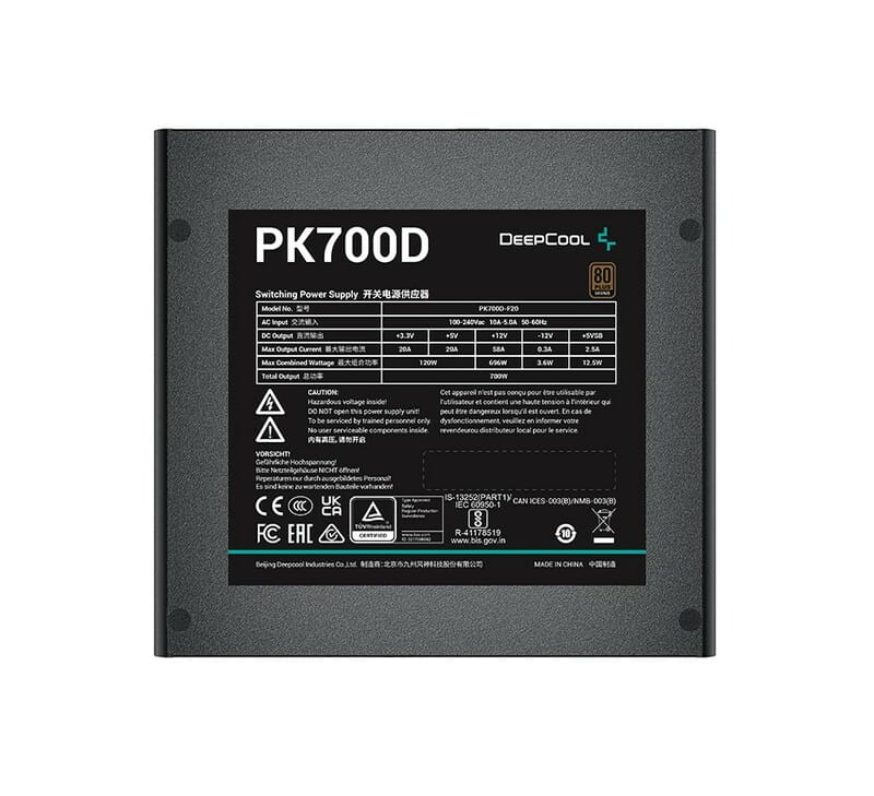 Блок живлення DeepCool PK700D (R-PK700D-FA0B-EU) 700W