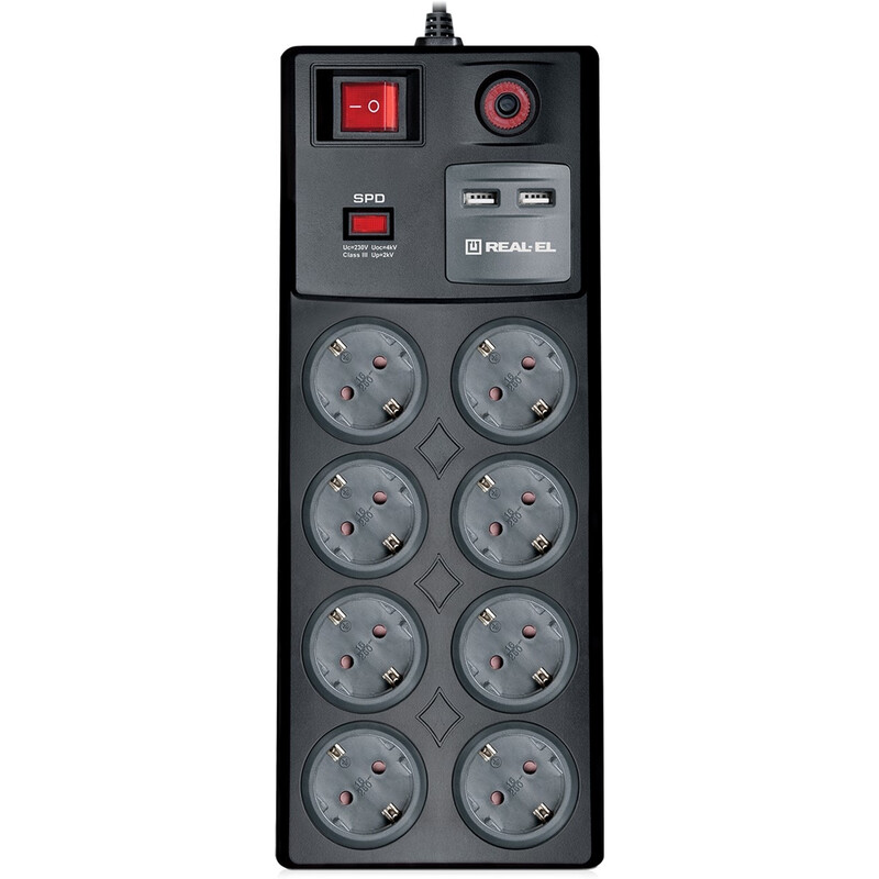 Фільтр живлення REAL-EL RS-8F