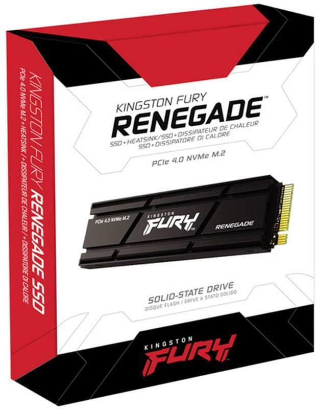 Накопитель SSD  500GB Kingston Fury Renegade with Heatsink M.2 2280 PCIe 4.0 x4 NVMe 3D TLC (SFYRSK/500G)