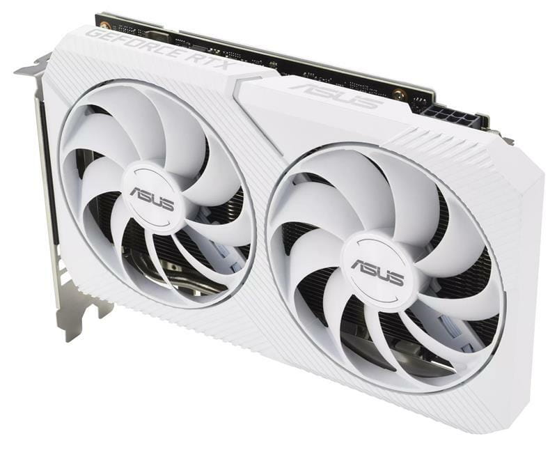 Видеокарта GF RTX 3060  8GB GDDR6 Dual OC White Asus (DUAL-RTX3060-O8G-WHITE)