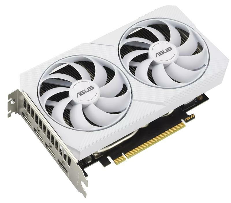 Видеокарта GF RTX 3060  8GB GDDR6 Dual OC White Asus (DUAL-RTX3060-O8G-WHITE)
