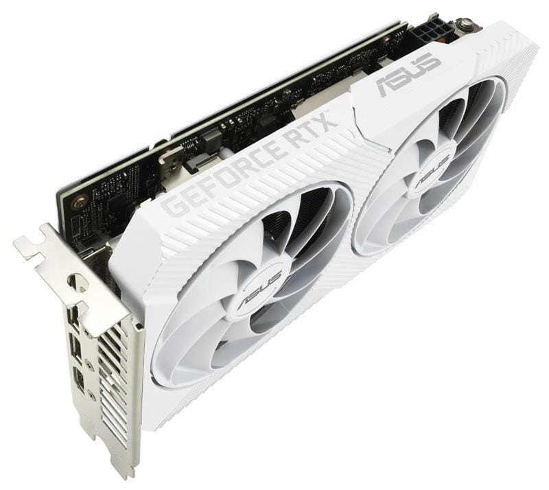Видеокарта GF RTX 3060  8GB GDDR6 Dual OC White Asus (DUAL-RTX3060-O8G-WHITE)