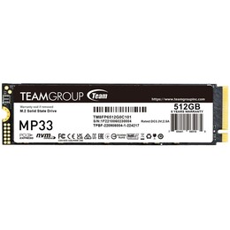 Накопичувач SSD  512GB Team MP33 M.2 2280 PCIe 3.0 x4 3D TLC (TM8FP6512G0C101)