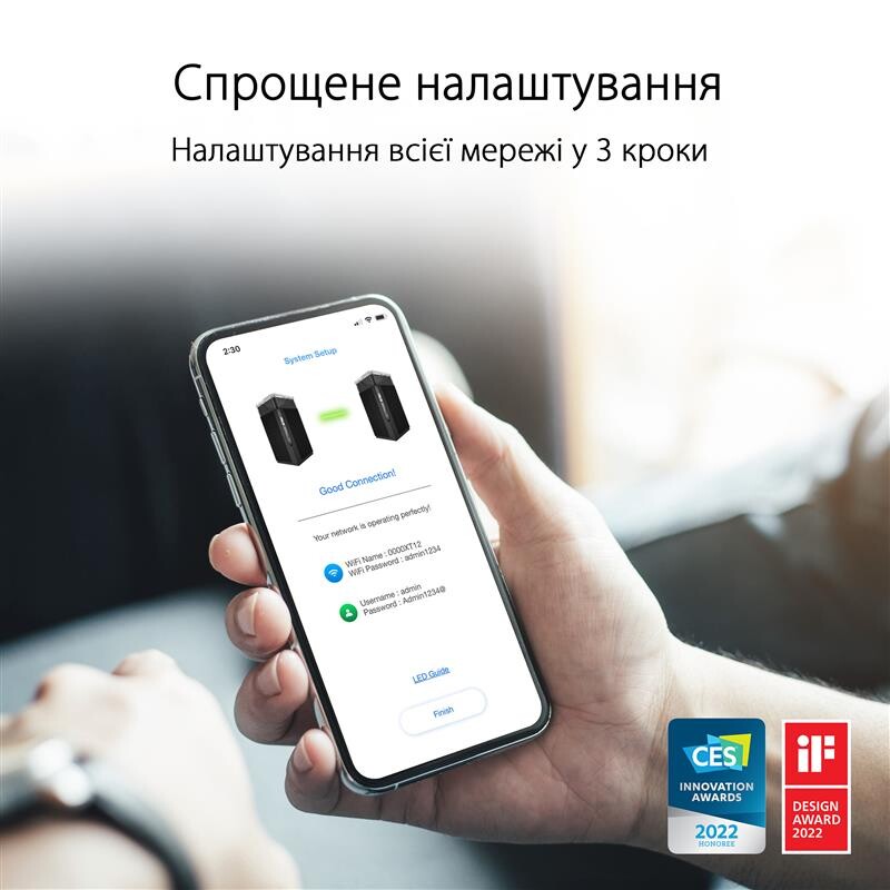 Wi-Fi Mesh-система Asus ZenWiFi Pro ET12 1pk Black (90IG05Z0-MO3A10)