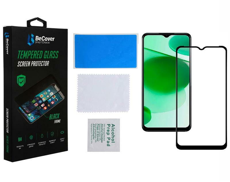 Защитное стекло BeCover для Realme C35 Black (708155)