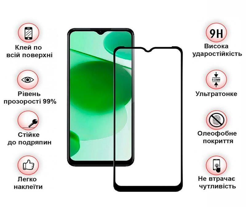 Защитное стекло BeCover для Realme C35 Black (708155)