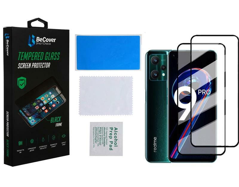 Защитное стекло BeCover для Realme 9 Pro/9i Black (707878)
