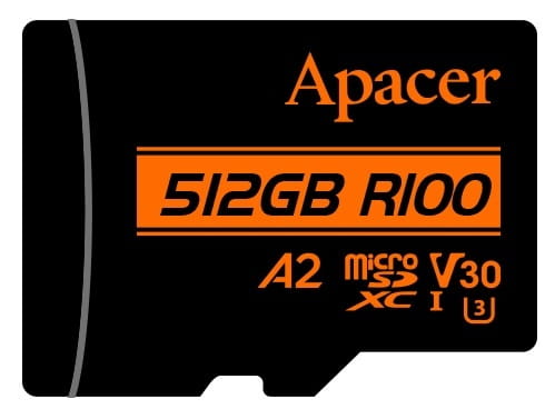 Карта памяти MicroSDXC 512GB UHS-I/U3 Class 10 Apacer (AP512GMCSX10U8-R) + SD адаптер