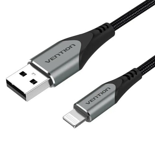 Фото - Кабель Vention   USB - Lightning (M/M), 2.4 A, 1.5 м, Grey  LABHG (LABHG)