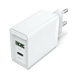 Купити Мережевий зарядний пристрій Vention USB Type C + QC4.0 (18-20W) White (FBBW0-EU) Мережевий зарядний пристрій Vention USB Type C + QC4.0 (18-20W) White (FBBW0-EU)