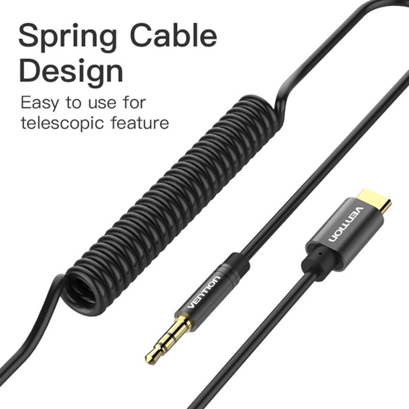 Перехідник Vention 3.5 мм - USB Type-C (M/M), 1 м, Black (BGABF)