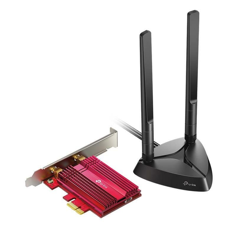 Беспроводной адаптер PCIe TP-Link ARCHER TX3000E (AX3000, Wi-Fi 6, Bluetooth 5.0, WPA3, 2 внешних выносных антенны)