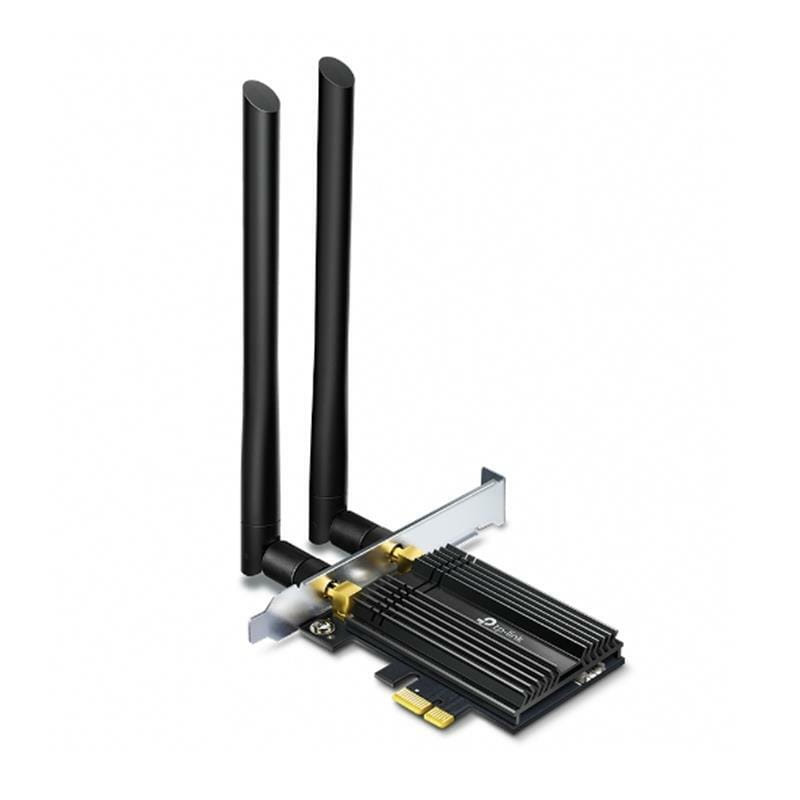 Беспроводной адаптер PCIe TP-Link ARCHER TX50E (AX3000, Wi-Fi 6, Bluetooth 5.0, WPA3, 2 внешних антенны)