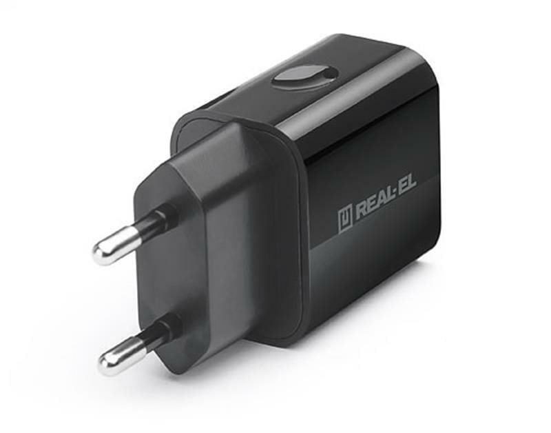 Сетевое зарядное устройство REAL-EL CH-210 (2USB, 2.1A) Black
