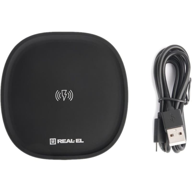 Бездротовий зарядний пристрій REAL-EL WL-740 2.4A 15W Black