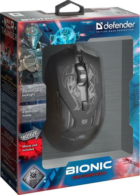 Мышь Defender Bionic GM-250L Black (52250)