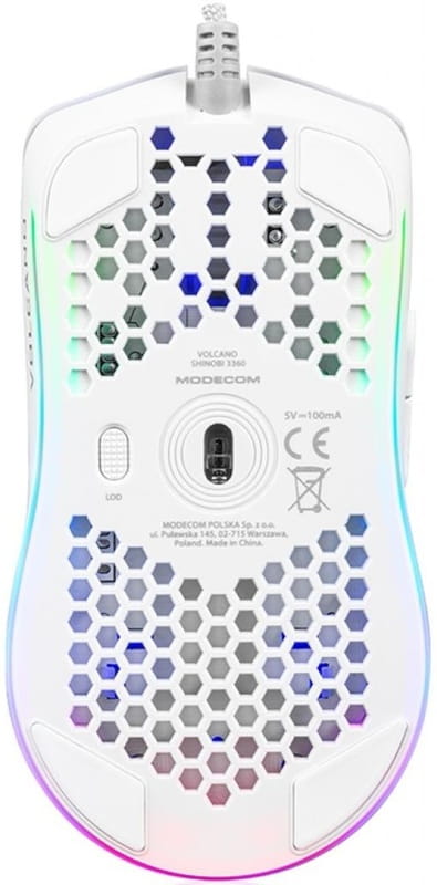 Миша Modecom Volcano Shinobi 3360 White (M-MC-SHINOBI-3360-200)
