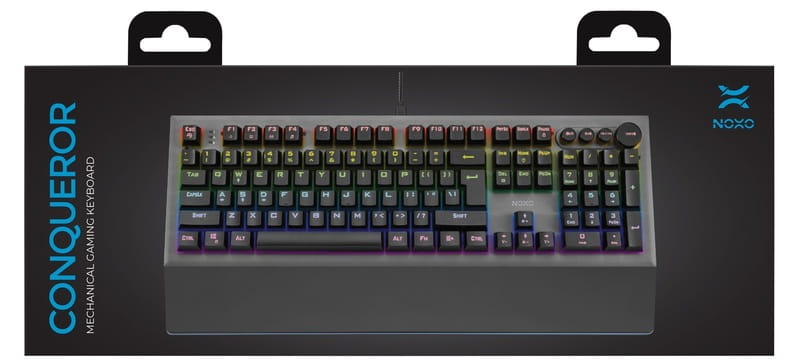 Клавиатура Noxo Conqueror Mechanical gaming keyboard, Blue Switches, Black (4770070882023)