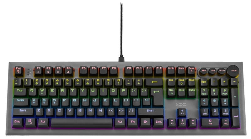 Клавиатура Noxo Conqueror Mechanical gaming keyboard, Blue Switches, Black (4770070882023)