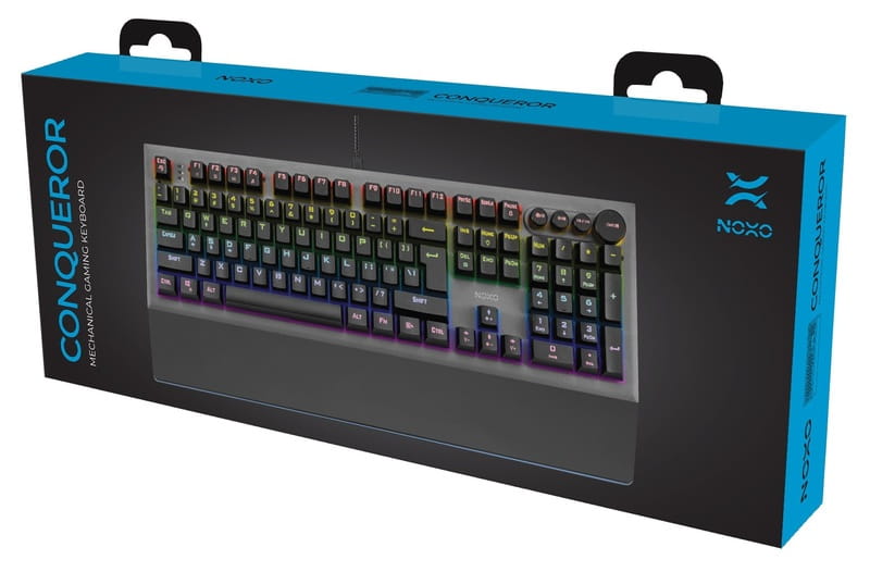 Клавиатура Noxo Conqueror Mechanical gaming keyboard, Blue Switches, Black (4770070882023)
