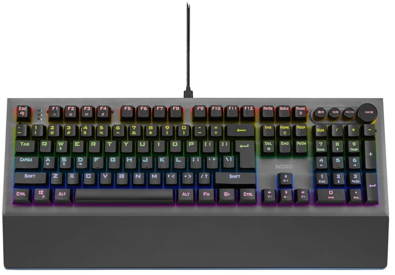 Клавиатура Noxo Conqueror Mechanical gaming keyboard, Blue Switches, Black (4770070882023)