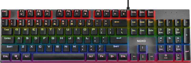 Клавіатура Noxo Retaliation Mechanical gaming keyboard, Blue switches, Black (4770070882085)