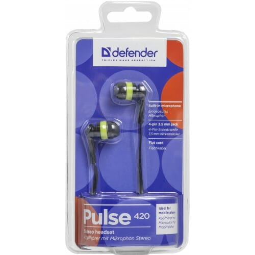 Гарнiтура Defender Pulse 420 Black/Yellow (63421)