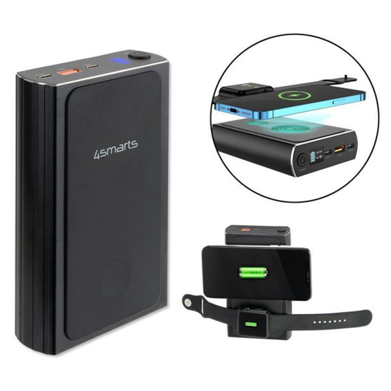 Универсальная мобильная батарея 4smarts VoltHub Graphene UltiMag 20000mAh 200W, Wireless, Black