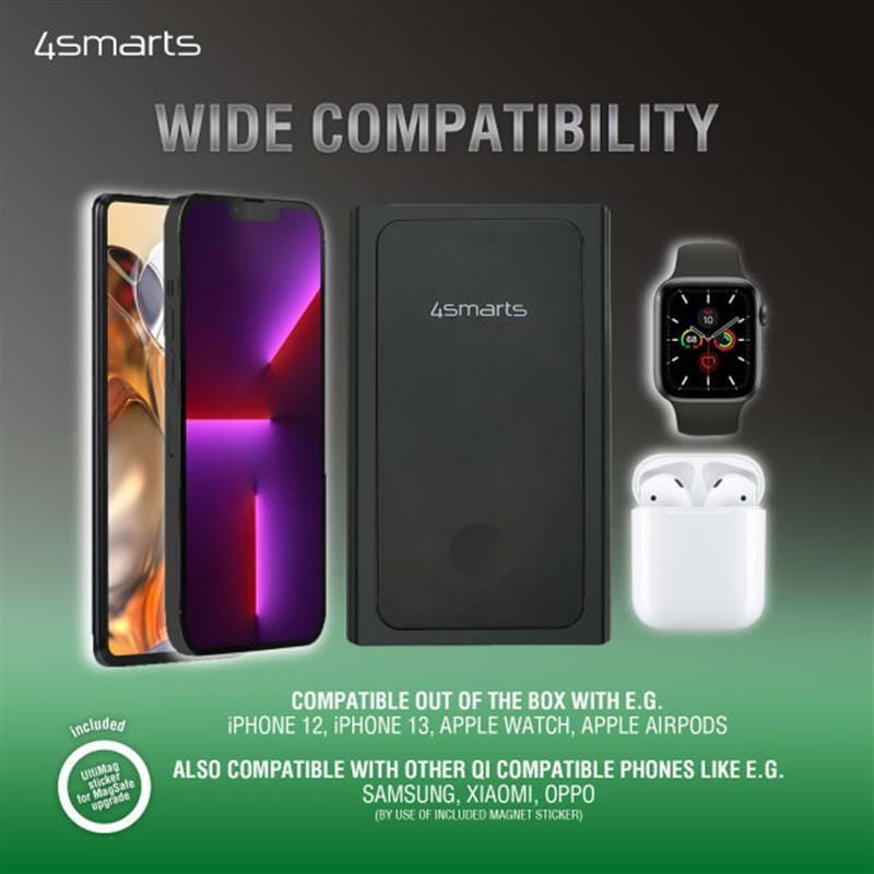 Универсальная мобильная батарея 4smarts VoltHub Graphene UltiMag 20000mAh 200W, Wireless, Black