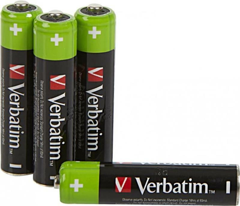 Аккумуляторы Verbatim AAA/HR03 NI-MH 950 mAh BL 4шт