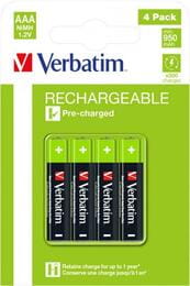 Аккумуляторы Verbatim AAA/HR03 NI-MH 950 mAh BL 4шт