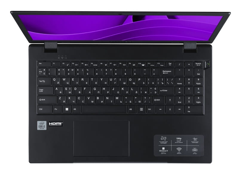 Ноутбук Prologix M15-720 (PN15E02.I31016S5NW.009) FullHD Win11 Black