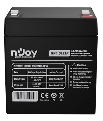 Акумуляторна батарея Njoy GP4.5121F 12V 4.5AH (BTVACDUEATE1FCN01B) AGM